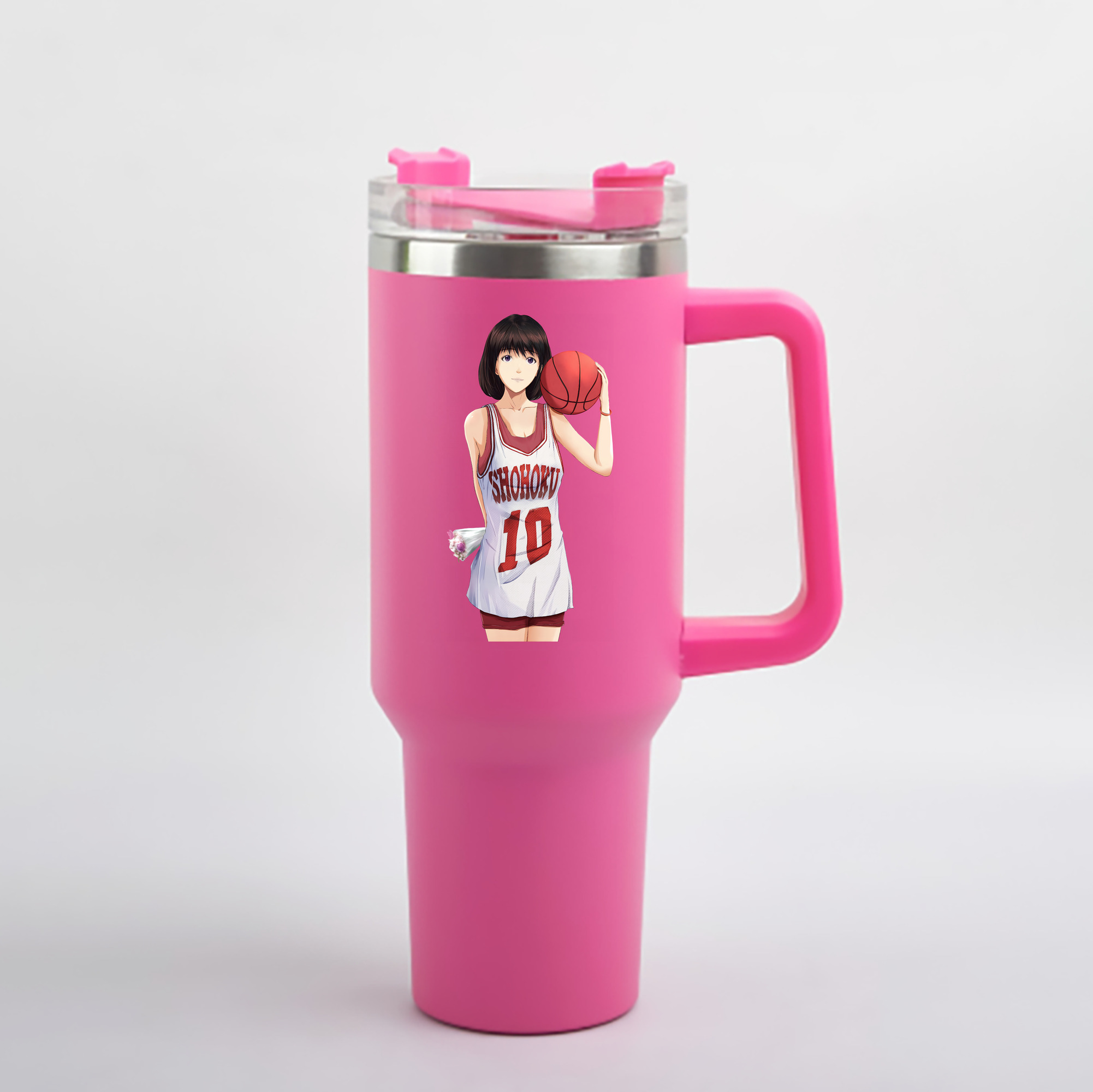 （画像用） SLAM DUNK／スラムダンク 1200mL車用タンブラー - クリスタルステッカー（プラスチックストロー付き）